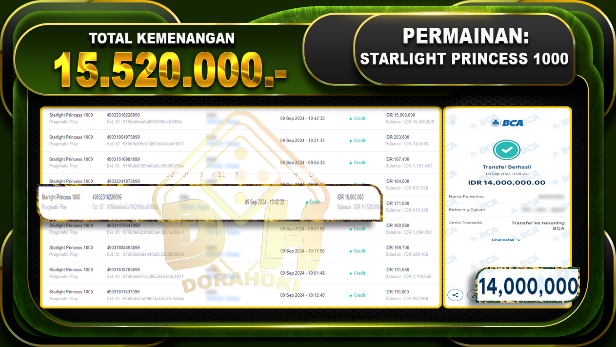 Starlight Princess 1000 Rp 15.520.000