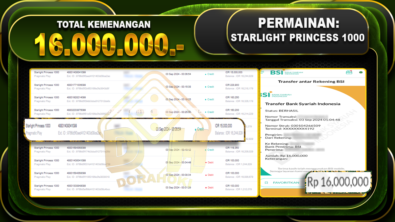 Starlight Princess 1000 Rp 16.000.000