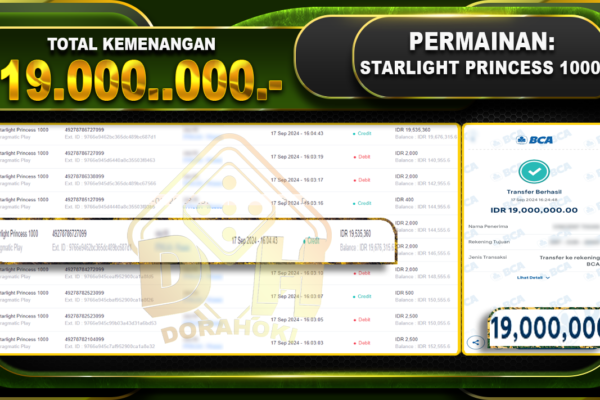 Starlight Princess 1000 Rp. 19.000.000