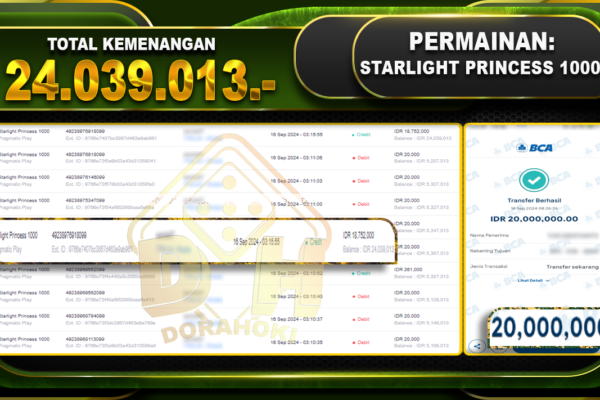 Starlight Princess 1000 Rp.24.039.013