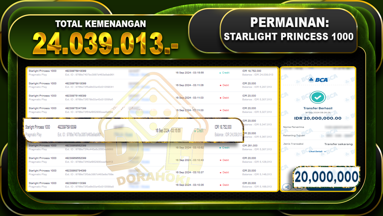 Starlight Princess 1000 Rp.24.039.013