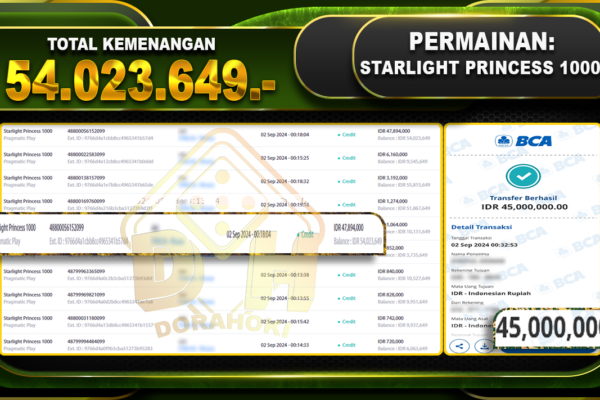 Starlight Princess 1000 Rp 54.023.649