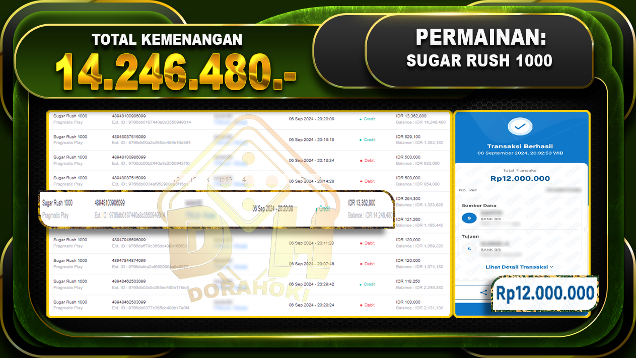 Sugar Rush 1000 Rp. 14.246.480