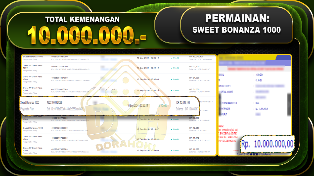 Sweet Bonanza 100 Rp.10.000.000