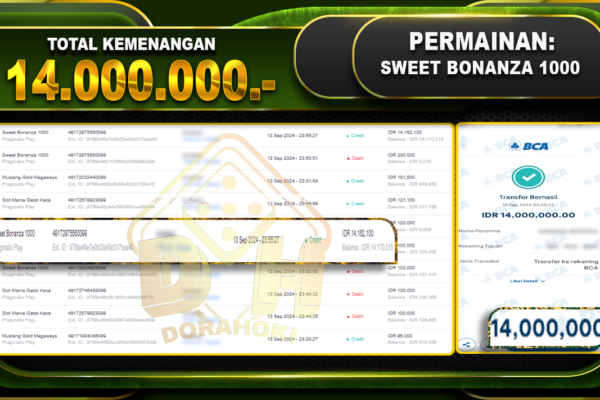 Sweet Bonanza 1000 Rp 14,000,000