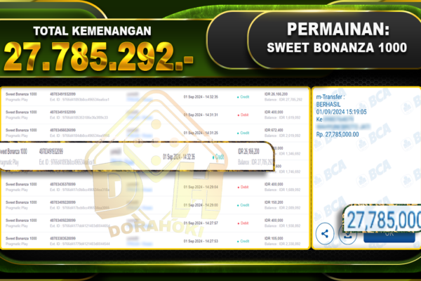 Sweet Bonanza 1000 Rp 27.785.292