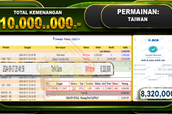 TOGEL TAIWAN Rp. 10.000.000