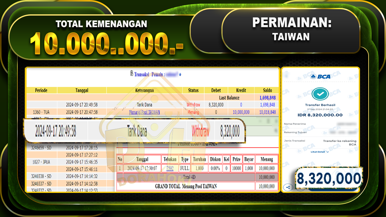 TOGEL TAIWAN Rp. 10.000.000