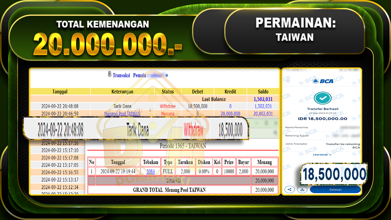 TOGEL TAIWAN Rp.20.000.000