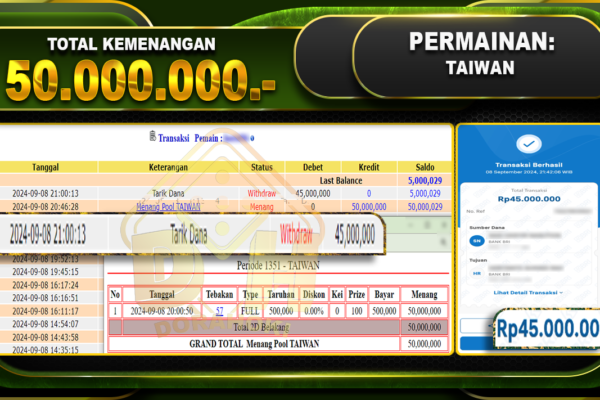 TOGEL TAIWAN Rp 50.000.000