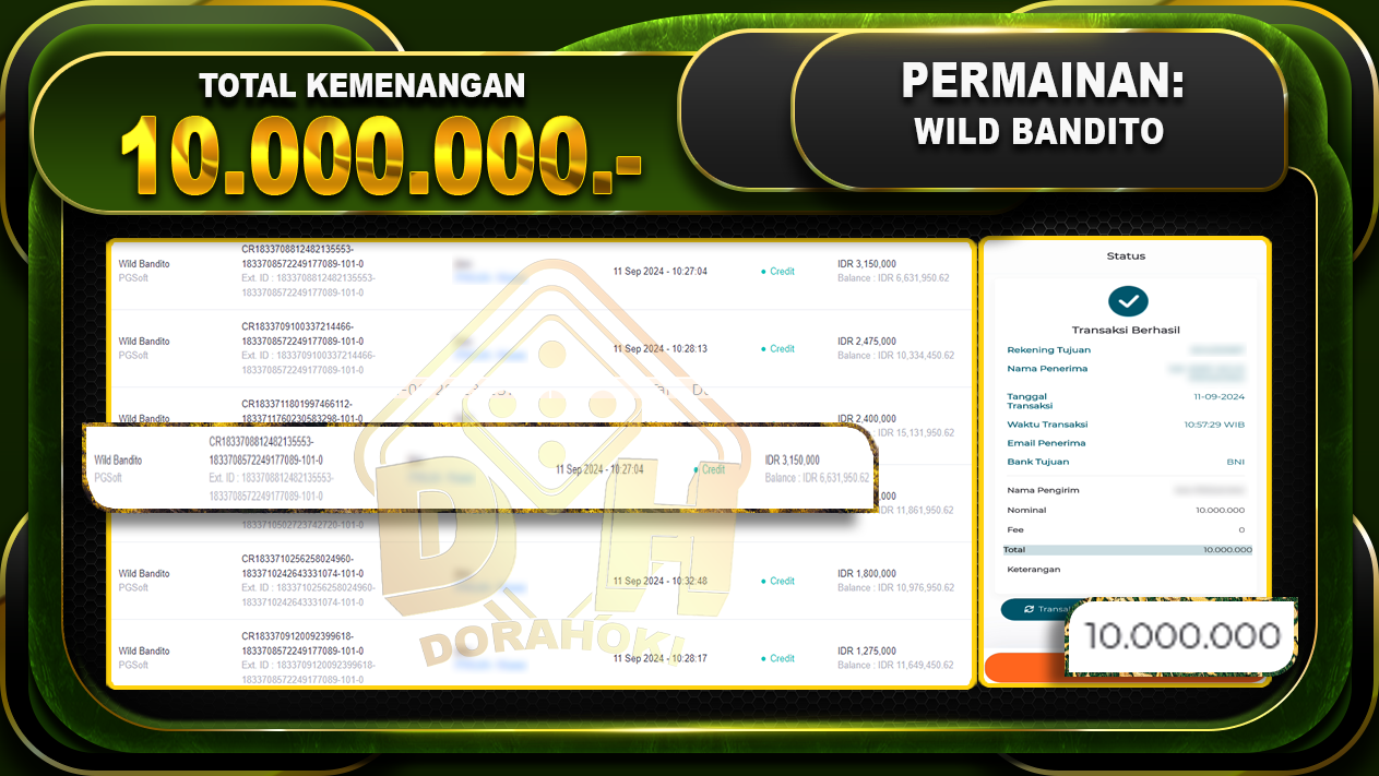 Wild Bandito Rp 10.000.000