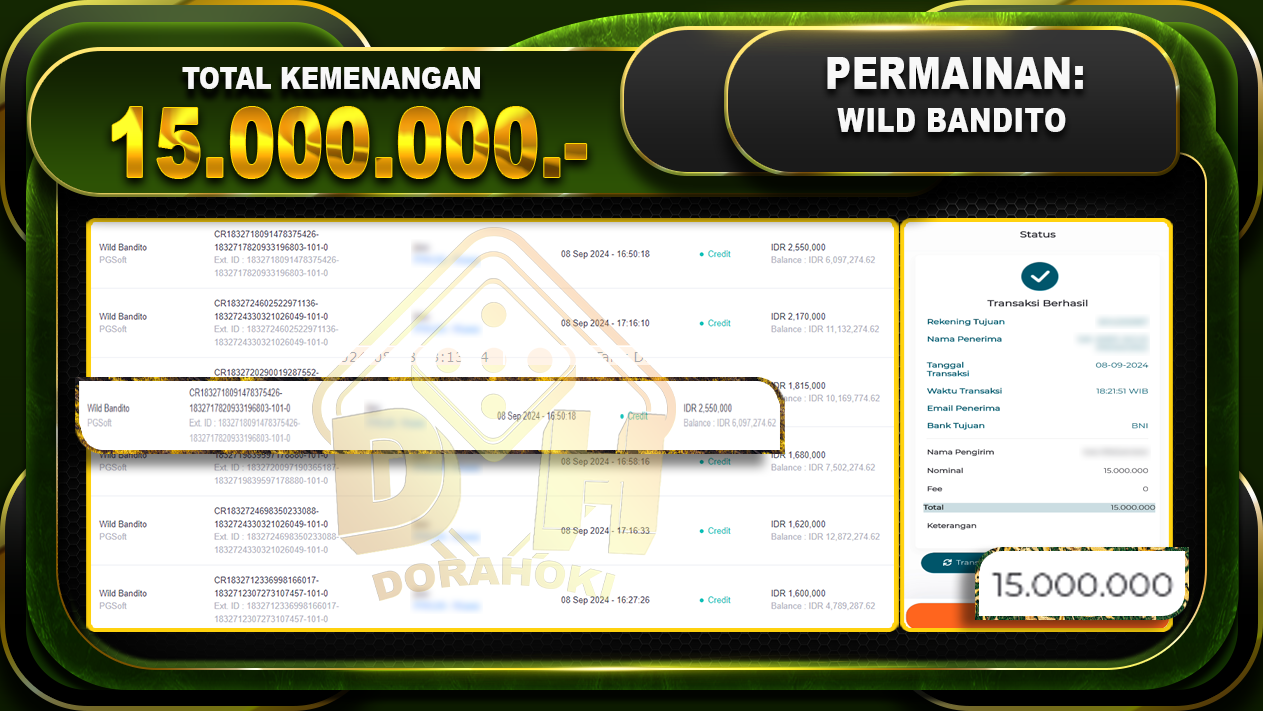 Wild Bandito Rp 15.000.0000