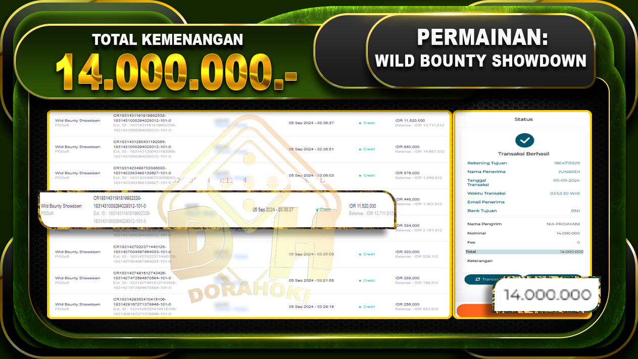 Wild Bounty Showdown Rp 14.000.000