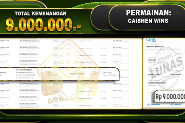 CAISHEN WINS Rp.9.000.000