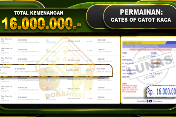 Gates Of Gatot Kaca Rp,16.000.000