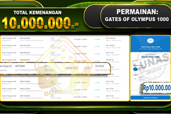 Gates Of Olympus 1000 Rp.10.000.000