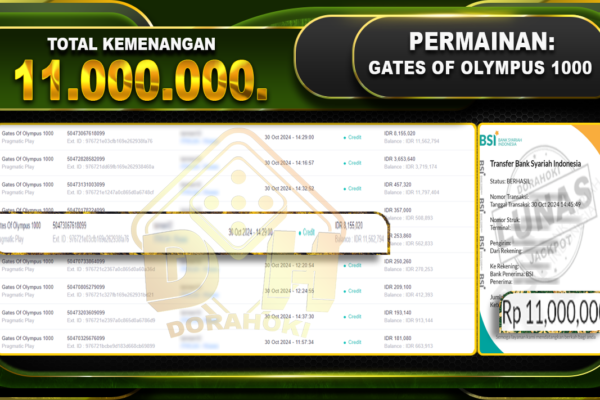 Gates Of Olympus 1000 Rp.11.000.000