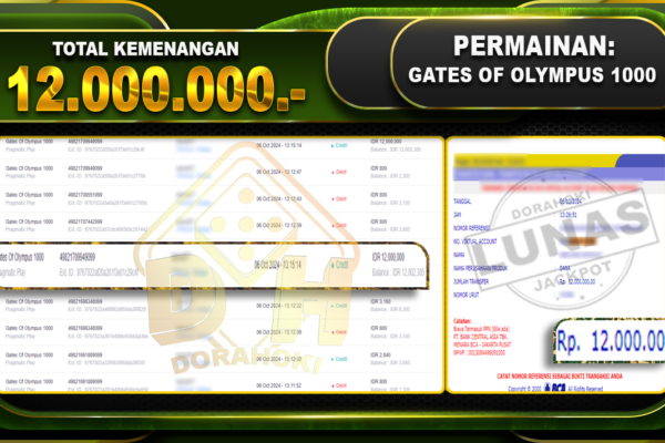 Gates Of Olympus 1000 Rp.12.000.000