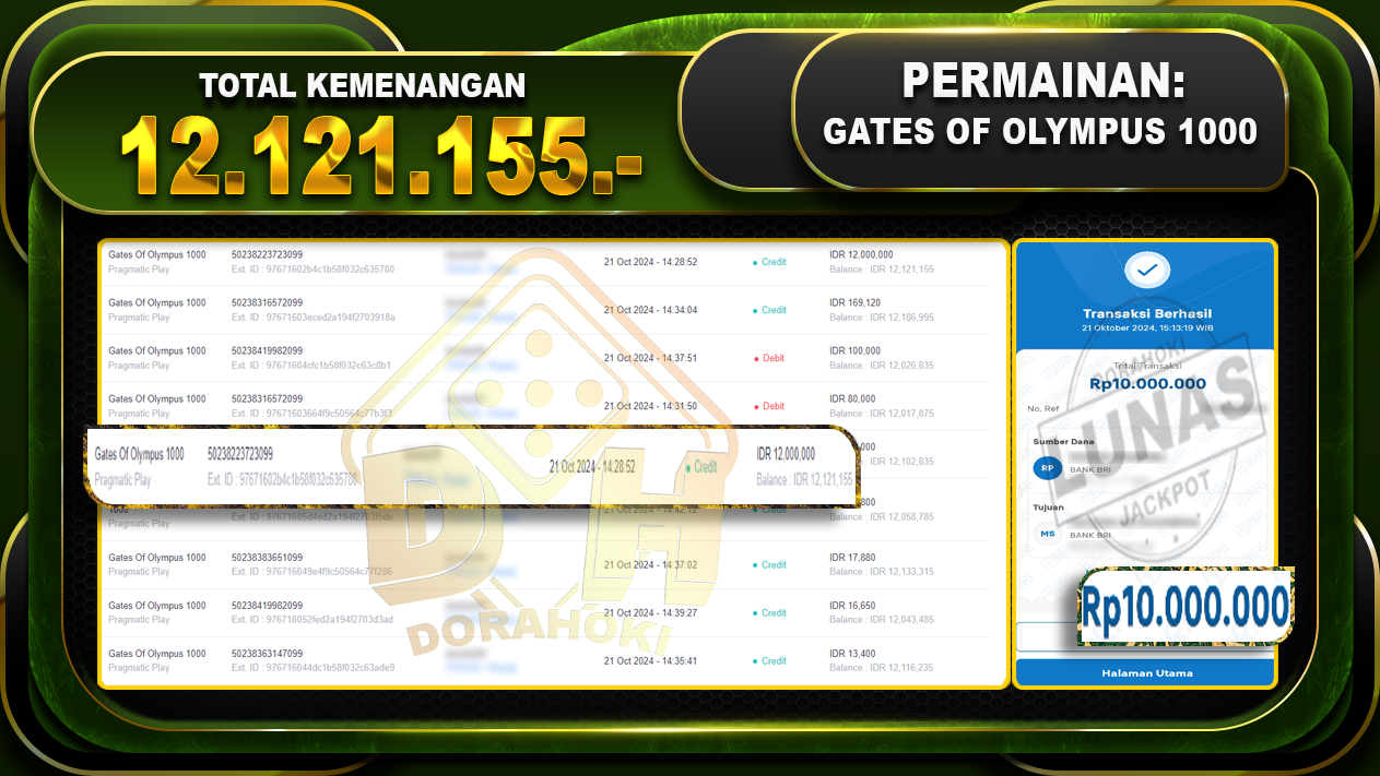 Gates Of Olympus 1000 Rp.12.121.155