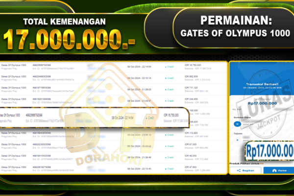 Gates Of Olympus 1000 Rp.17.000.000