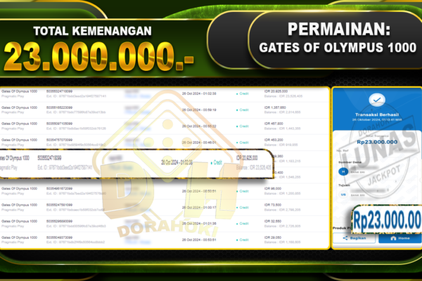 Gates Of Olympus 1000 Rp.23.000.000