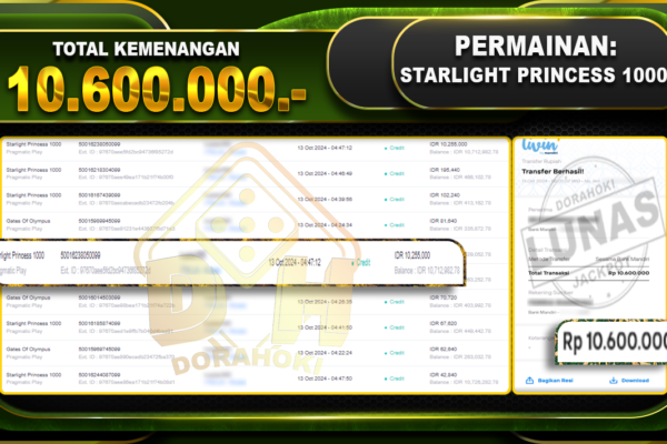 Starlight Princess 1000 Rp.10,600,000