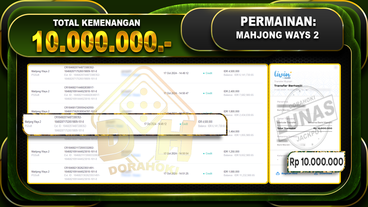 Mahjong Ways 2 Rp.10.000.000_