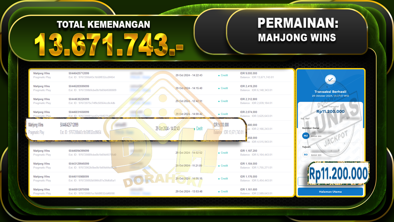 Mahjong Wins Rp.13.671.743