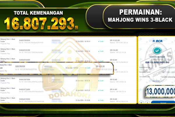 Mahjong Wins 3 - Black Scatter Rp.16.807.293