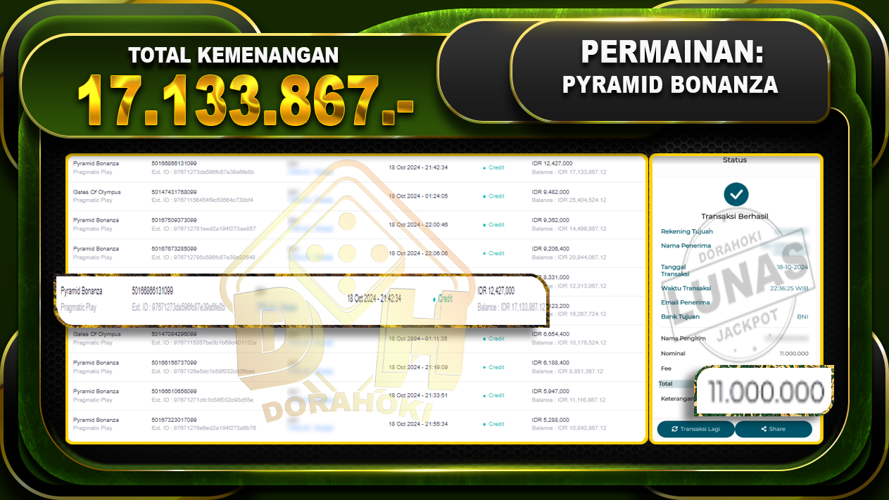 Pyramid Bonanza Rp.17.133.867