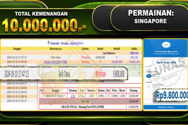 TOGEL SINGAPORE Rp.10.000.000