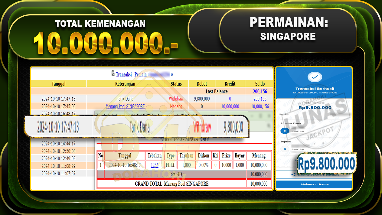 TOGEL SINGAPORE Rp.10.000.000