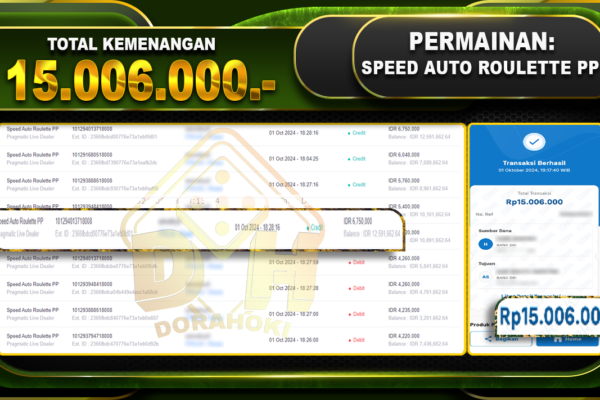 Speed Auto Roulette PP Rp.15.006.000