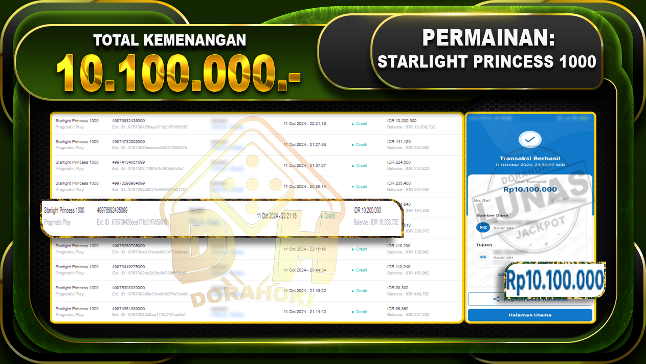 Starlight Princess 1000 Rp..10.100.0000