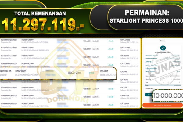 Starlight Princess 1000 Rp.11.297.119