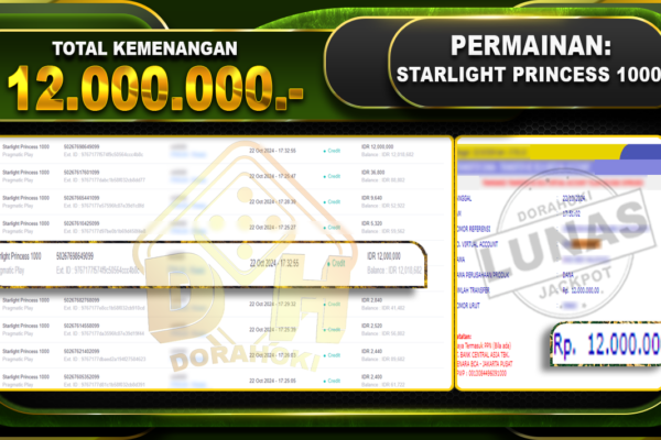 Starlight Princess 1000 Rp.12.000.000