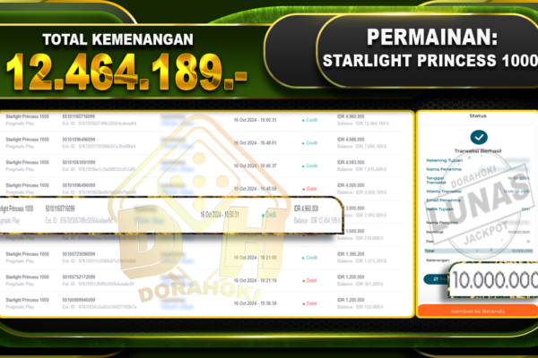 Starlight Princess 1000 Rp.12.464.189