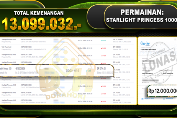 Starlight Princess 1000 Rp.13.099.032