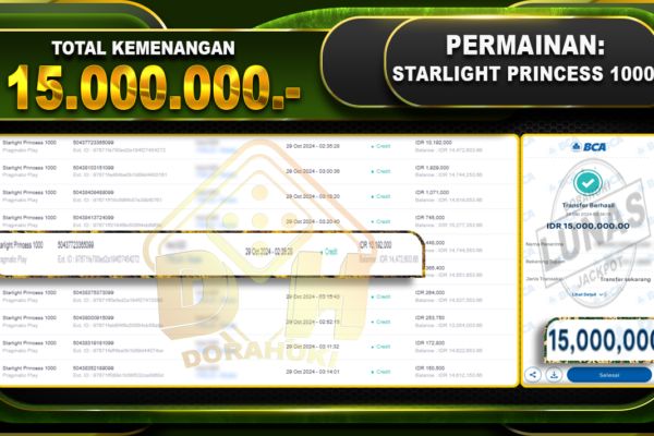 Starlight Princess 1000 Rp.15.000.000