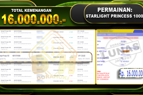 Starlight Princess 1000 Rp.16.000.000