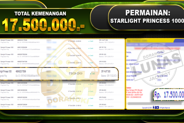 Starlight Princess 1000 Rp.17.500.000