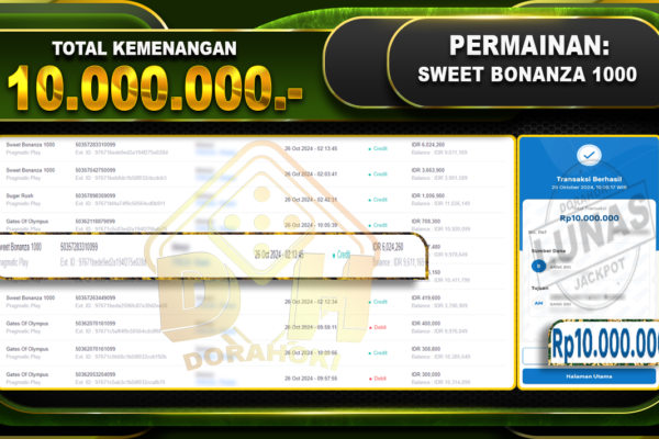 Sweet Bonanza 1000 Rp.10.000.000