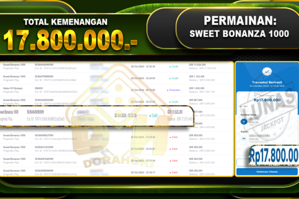 Sweet Bonanza 1000 Rp.17.800.000