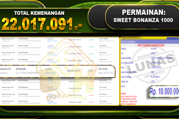 Sweet Bonanza 1000 Rp.22.017.091