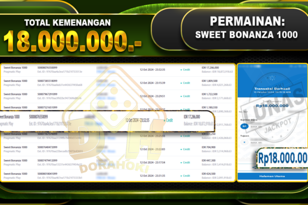 sweet bonanza 18.000.000