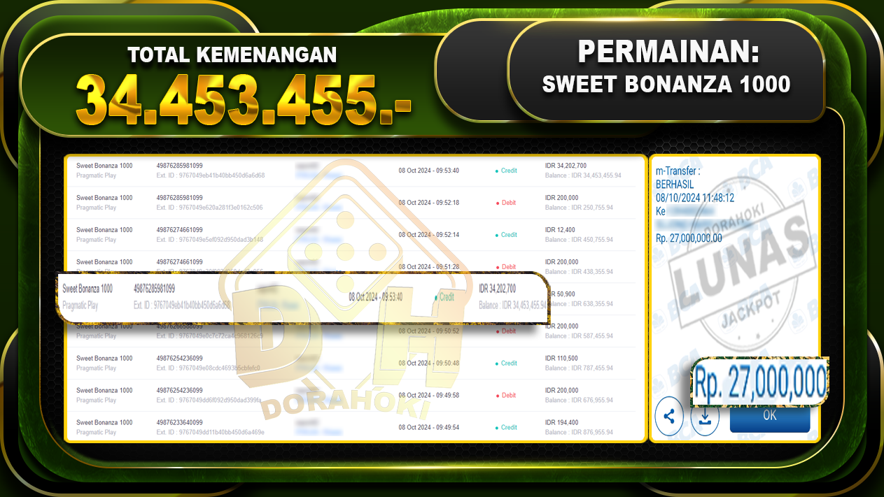 Sweet Bonanza 1000 Rp.34.453.455