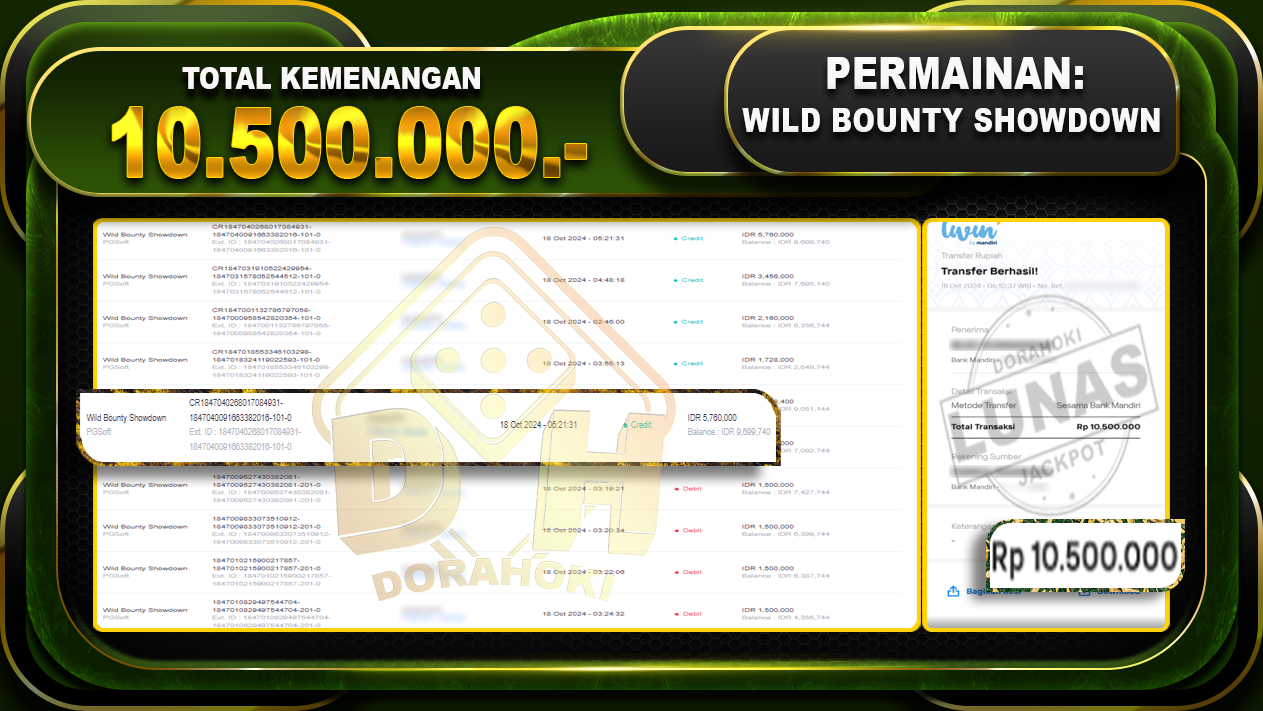 Wild Bounty Showdown Rp.10.500.000