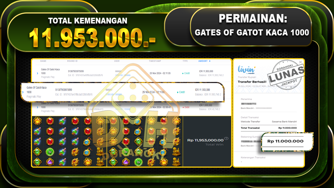 GATES OF GATOT KACA 1000 Rp.11.953.000