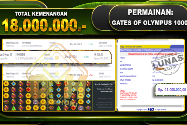 GATES OF OLYMPUS 1000 Rp.18.000.000