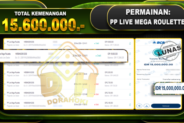 PP LIVE MEGA ROULETTE Rp.15.600.000